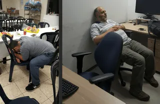 Григорий Шилин и Михаэль Миллер после ночи на конгрессе